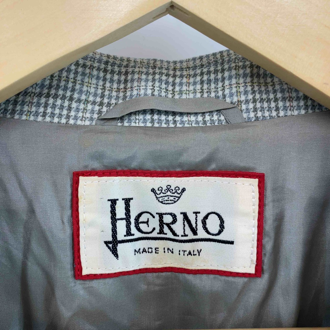 HERNO(ヘルノ)のHERNO ヘルノ レディース テーラードジャケット チェック グリーン ウール イタリア製 レディースのジャケット/アウター(テーラードジャケット)の商品写真