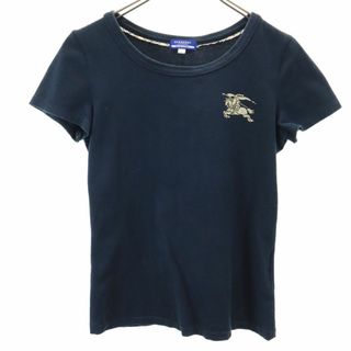 BURBERRY BLUE LABEL - バーバリーブルーレーベル 三陽商会 半袖 Tシャツ 38 黒 BURBERRY BLUE LABEL レディース 古着 【240418】 メール便可