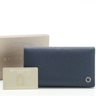 ブルガリ(BVLGARI)の美品 ブルガリ ギャランティカード付 ブルガリブルガリ マン 283811 レザー 長財布 ロング ウォレット 二つ折り メンズ HRE X1-10(長財布)