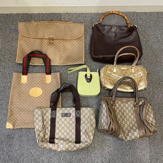 グッチ(Gucci)のまとめ 7点 セット グッチ GGキャンバス マイクロ GG バンブー レザー ハンドバッグ トート トップハンドル A4 レディース HHE X4-4(ハンドバッグ)