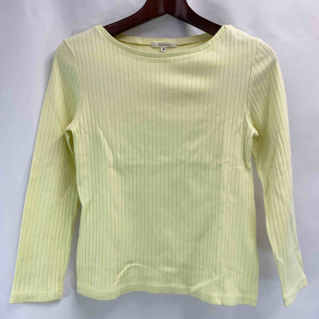 FREDY emue フレディエミュ レディース Tシャツ（長袖） 黄色 tk レディースのトップス(Tシャツ(長袖/七分))の商品写真