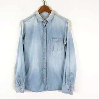 ニジュウサンク(23区)の23区 DENIM シャツ ライト デニムシャツ ウォッシュ加工 長袖 M 38(シャツ/ブラウス(長袖/七分))