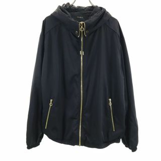 ザラ(ZARA)のザラ ジップジャケット XL 黒 ZARA メンズ 古着 【240418】(その他)