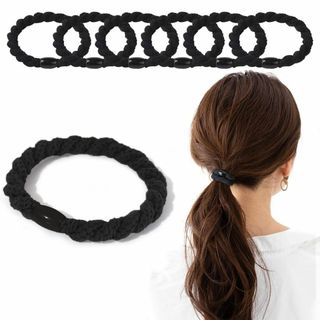 色:ブラックFuyunohi ヘアゴム 黒 跡がつかないヘアゴム 髪ゴム ヘ(その他)