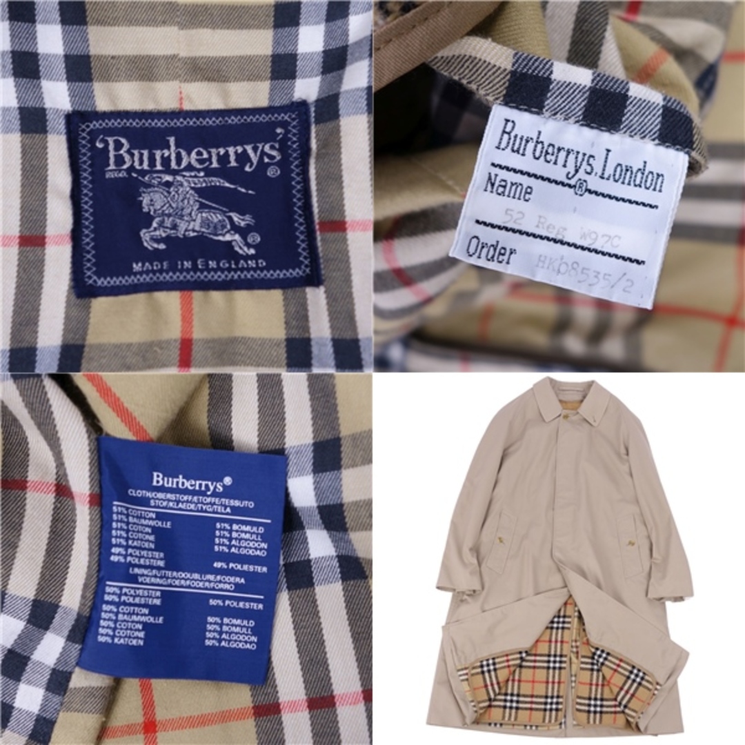 美品 Vintage バーバリー Burberrys コート ステンカラーコート 美品 Vintage バーバリー Burberrys コート ステンカラーコート