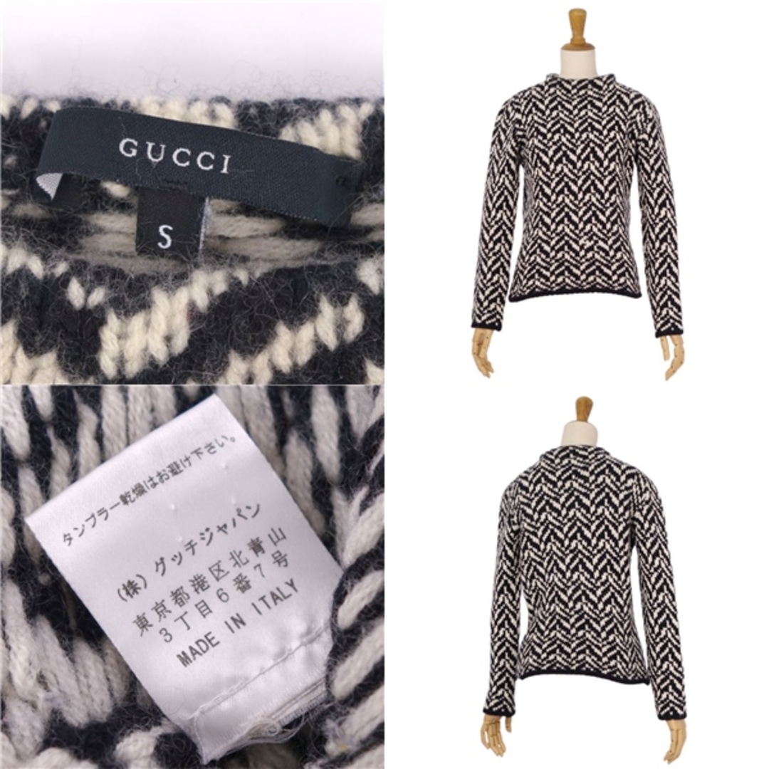 GUCCI - グッチ GUCCI ニット セーター ロングスリーブ 長袖 総 GUCCI - グッチ GUCCI ニット セーター ロングスリーブ 長袖 総