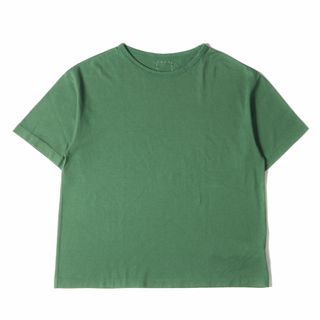 新品 visvim ビズビム Tシャツ サイズ:3 23SS コットン/カシミヤ クルーネック 半袖Tシャツ BROADER TEE S/S C/WS グリーン トップス カットソー 無地【メンズ】