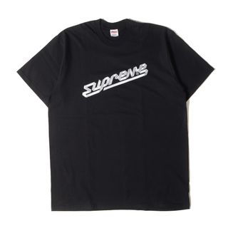 シュプリーム(Supreme)の美品 Supreme シュプリーム Tシャツ サイズ:L 23AW バナーロゴ クルーネック 半袖Tシャツ Banner Tee ブラック 黒 トップス カットソー【メンズ】【中古】(Tシャツ/カットソー(半袖/袖なし))