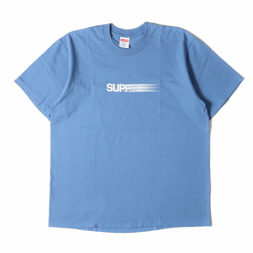 Supreme(シュプリーム)の美品 Supreme シュプリーム Tシャツ サイズ:M 23SS モーションロゴ クルーネック 半袖Tシャツ Motion Logo Tee フェードブルー トップス カットソー【メンズ】【中古】 メンズのトップス(Tシャツ/カットソー(半袖/袖なし))の商品写真