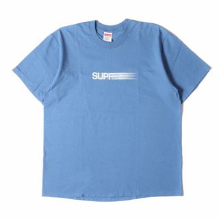 シュプリーム(Supreme)の美品 Supreme シュプリーム Tシャツ サイズ:M 23SS モーションロゴ クルーネック 半袖Tシャツ Motion Logo Tee フェードブルー トップス カットソー【メンズ】【中古】(Tシャツ/カットソー(半袖/袖なし))