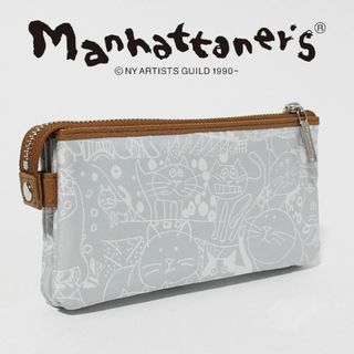 マンハッタナーズ(Manhattaner's)の新品 マンハッタナーズ 群集猫ちゃん スクエアパース コンパクト長財布(財布)