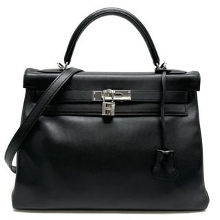 エルメス(Hermes)のエルメス HERMES ケリー32 ケリー 32 バッグ トートバッグ ショルダーバッグ ガリバー ノワール ブラック 黒 シルバー金具 ヴォーガリバー 新型金具 V字金具(トートバッグ)