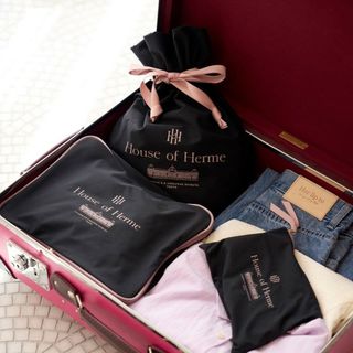 【巾着orフラットポーチ】HH Travel Multi Pouch Set