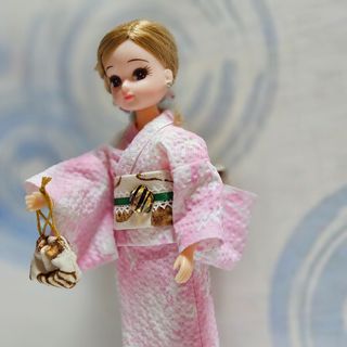 リカちゃん　ハンドメイド　はんなり浴衣　アロハ(その他)