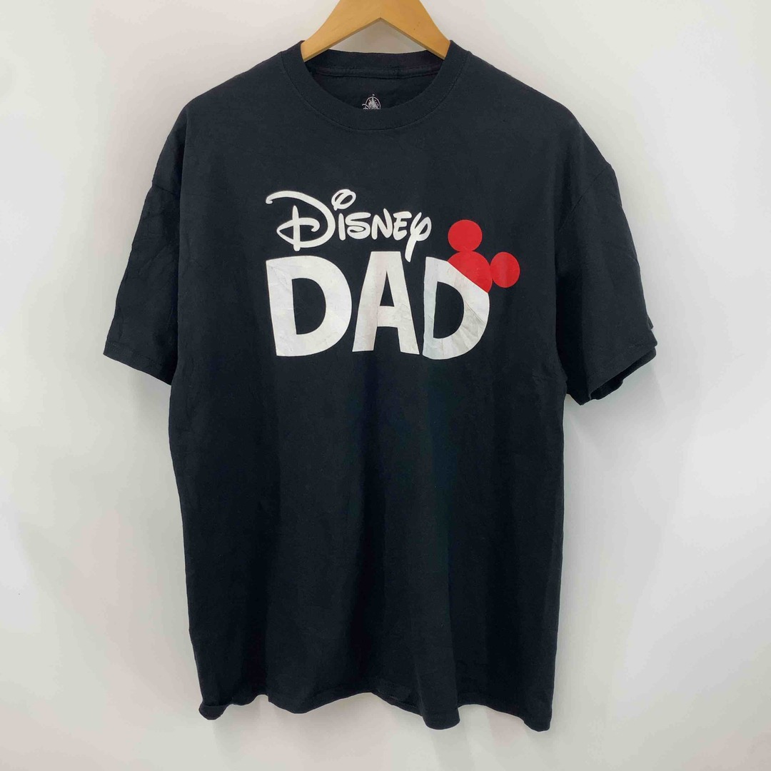 Disney(ディズニー)のDisney ディズニー DAD　黒　ブラック　メンズ Tシャツ（半袖） メンズのトップス(Tシャツ/カットソー(半袖/袖なし))の商品写真