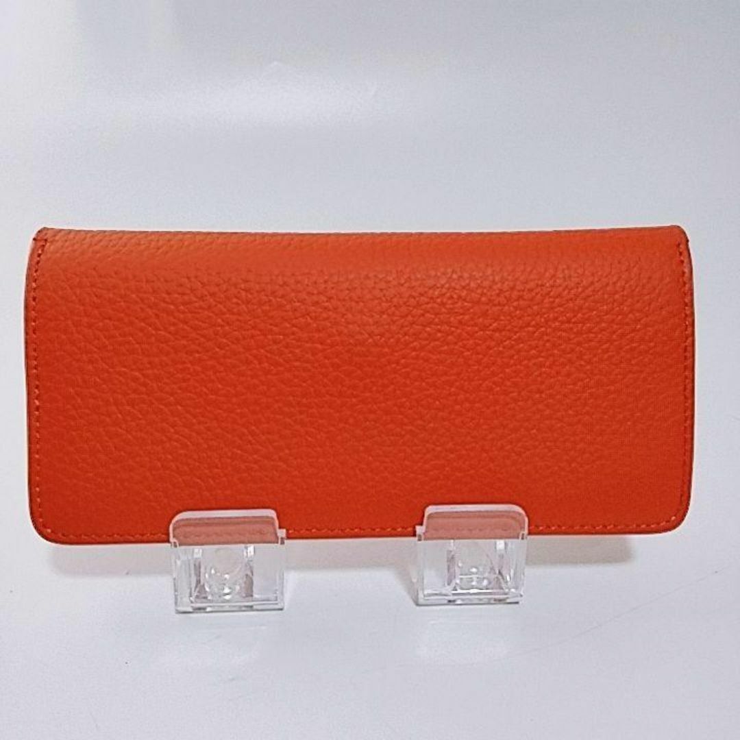 未使用級　超超美品　ラフィカロ　raficaro　長財布　レザー　オレンジ レディースのファッション小物(財布)の商品写真