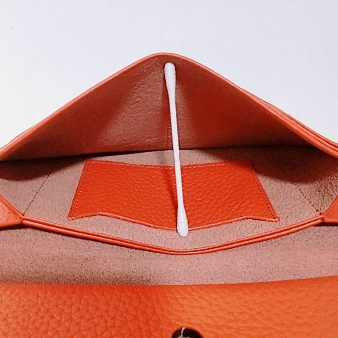 未使用級　超超美品　ラフィカロ　raficaro　長財布　レザー　オレンジ レディースのファッション小物(財布)の商品写真