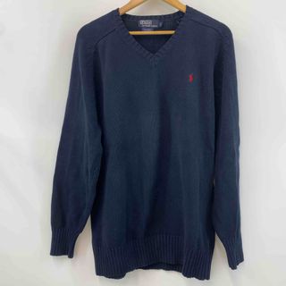 ポロラルフローレン(POLO RALPH LAUREN)のPOLO RALPH LAUREN ポロラルフローレン メンズ ニット ネイビー Vネック 綿(ニット/セーター)