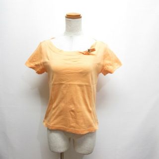 クレージュ(Courreges)のクレージュ courreges 半袖 カットソー Tシャツ 9 オレンジ 日本製(カットソー(半袖/袖なし))