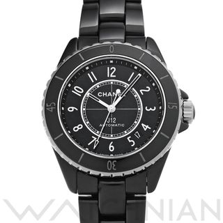 CHANEL - 中古 シャネル CHANEL H5697 ブラックラッカー メンズ 腕時計