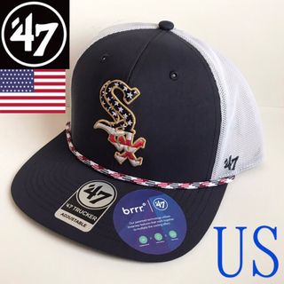 フォーティセブン(47 Brand)のレア【新品】47brand  キャップ ホワイトソックス USA メッシュ(キャップ)