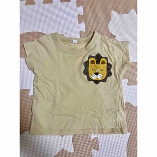 ライオン アニマル 動物 80 Tシャツ 半袖 半袖Tシャツ クリーム(Ｔシャツ)