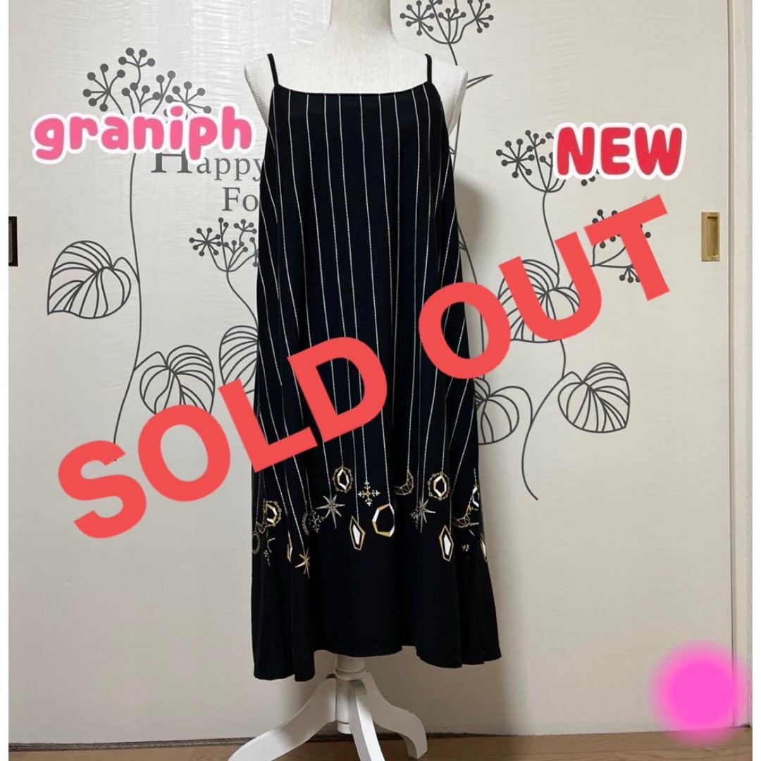 Design Tshirts Store graniph(グラニフ)の◎779 新品❣️グラニフ 黒 キャミワンピ レディースのワンピース(その他)の商品写真