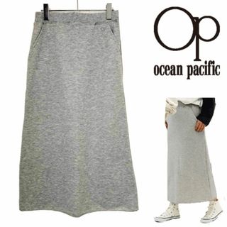 オーシャンパシフィック(OCEAN PACIFIC)の新品 M ★ オーシャンパシフィック スウェット ロング スカート グレー(ロングスカート)