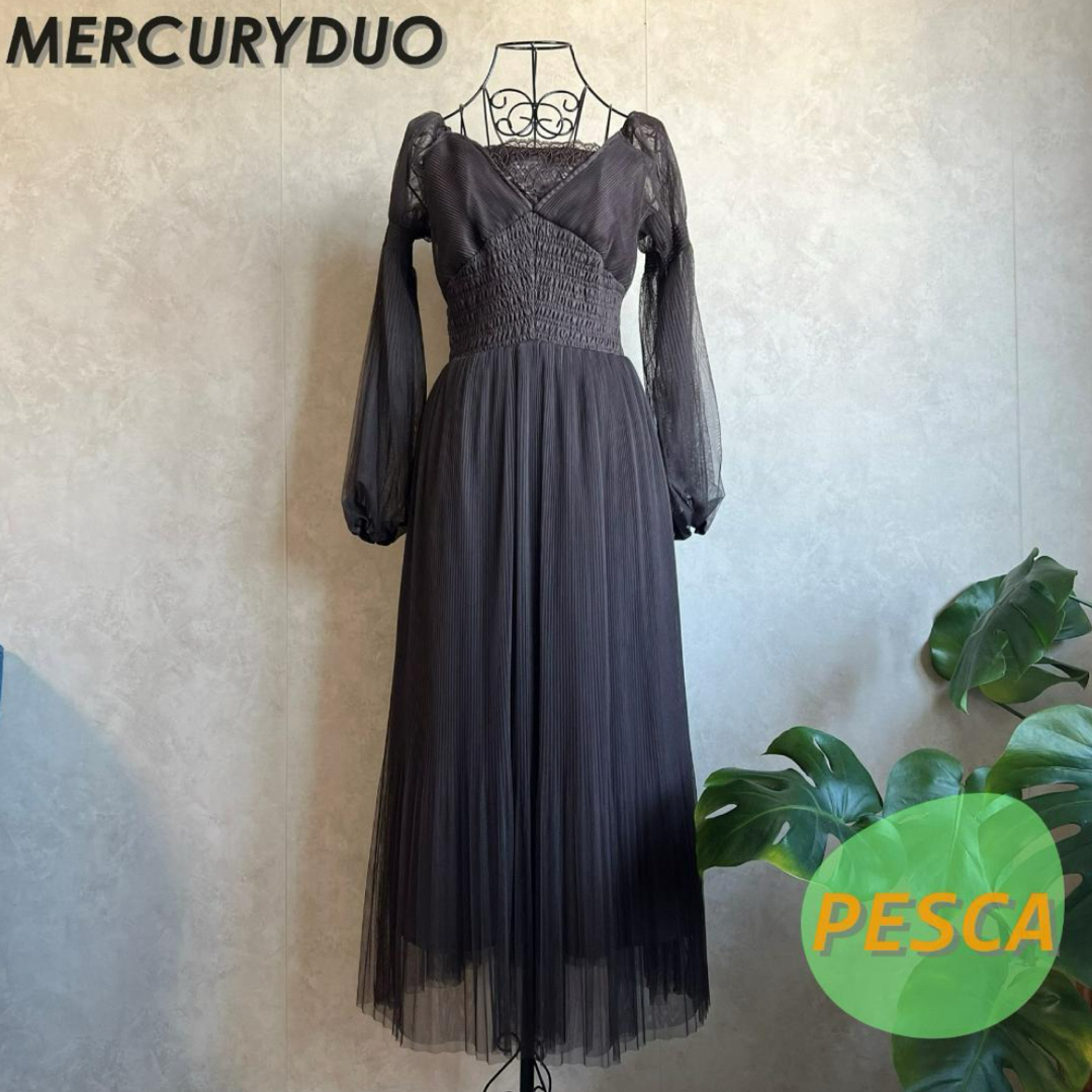 MERCURYDUO(マーキュリーデュオ)の【美品】マーキュリーデュオ　ロングワンピース レディースのワンピース(ロングワンピース/マキシワンピース)の商品写真