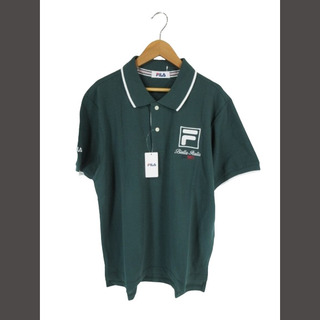 FILA - フィラ FILA ポロシャツ 半袖 ロゴ ボタン 国内正規 グリーン系 L