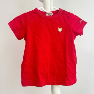 ホットビスケッツ(HOT BISCUITS)のミキハウス　ホットビスケッツ　くまさん刺繍Tシャツ　80 美品(Ｔシャツ)