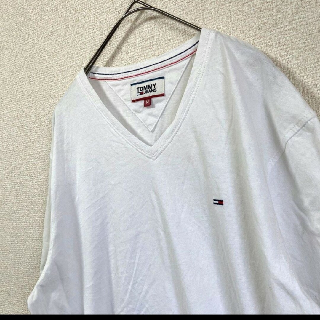 TOMMY JEANSＴシャツ（Ｍ）カットソー VネックトミージーンズＴシ メンズのトップス(Tシャツ/カットソー(半袖/袖なし))の商品写真