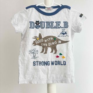 DOUBLE.B - ミキハウス　ダブルビーTシャツ　くまさん刺繍　80 美品　未使用　水通しのみ恐竜