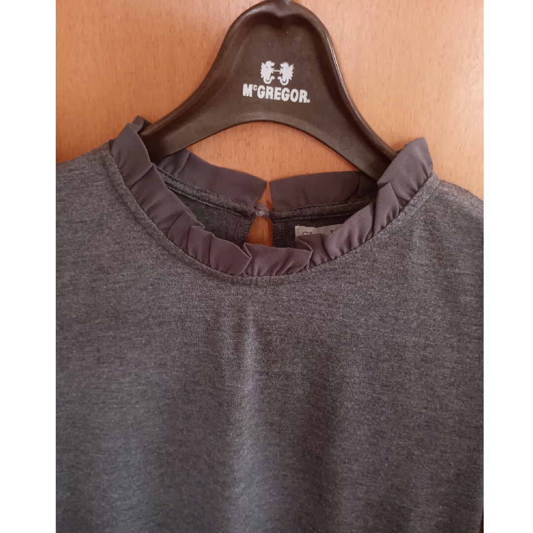 レディース トップス 美品ティーシャツ グレー レディースのトップス(Tシャツ(長袖/七分))の商品写真