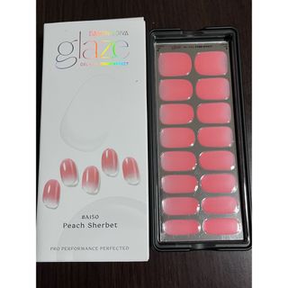 ダッシングディバ(DASHING DIVA)の glaze ジェルネイルシール Peach sherbet(ネイル用品)