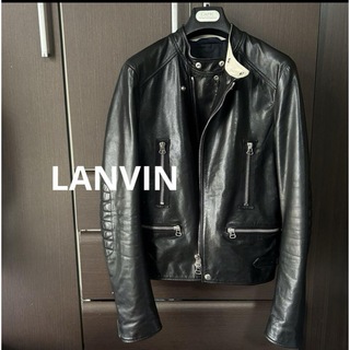 ランバン(LANVIN)のLANVIN(ランバン) Leather Biker Jacket ライダース(レザージャケット)