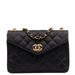 シャネル(CHANEL)のシャネル ココマーク ラインストーン チェーン ショルダーバッグ サテン レディース CHANEL 【228-48032】(ショルダーバッグ)