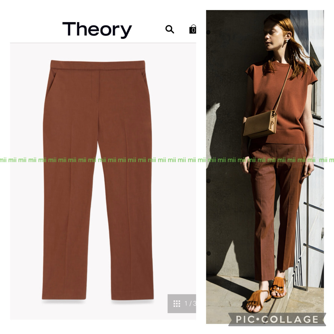 theory(セオリー)の✤2022SS セオリー Theory Eco Crunch Wash パンツ✤ レディースのパンツ(クロップドパンツ)の商品写真