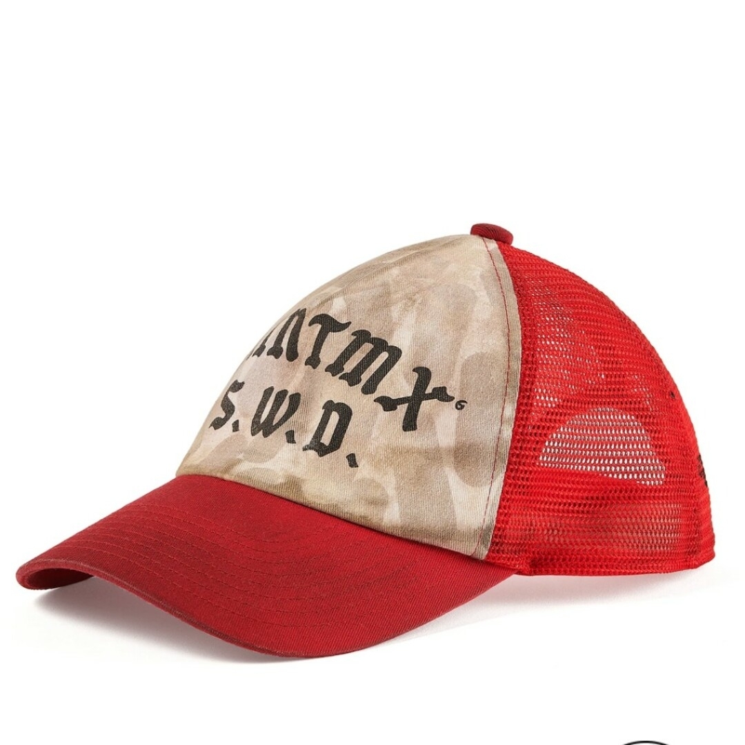 READYMADE(レディメイド)のSAINT Mxxxxxx SW_CAP/SEAN / RED WHT メンズの帽子(キャップ)の商品写真