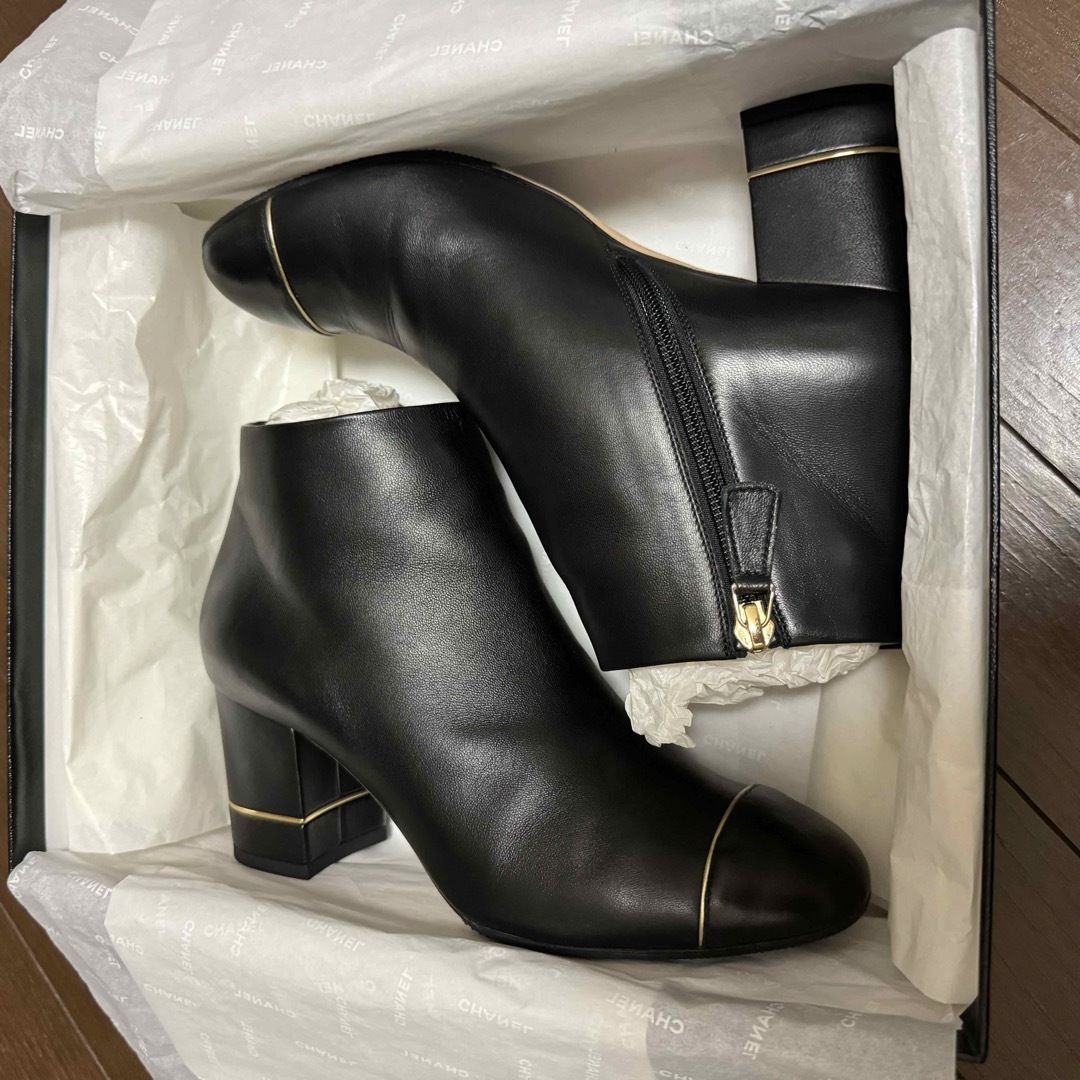 美品!】CHANEL シャネル ショートブーツ 美品!】CHANEL シャネル ショートブーツ