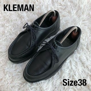 クレマン(KLEMAN)のKLEMAN PADRORクレマンパドレ　レザーシューズ革靴38ブラック黒(ローファー/革靴)