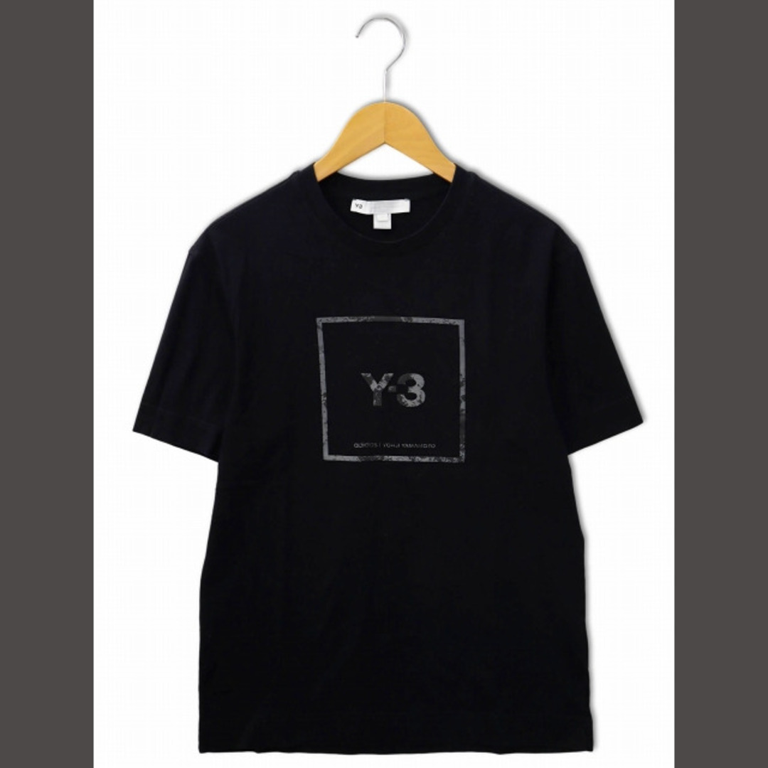 Y-3(ワイスリー)のY-3 クルーネック スクエア ロゴ プリント 半袖 Tシャツ S メンズのトップス(Tシャツ/カットソー(半袖/袖なし))の商品写真