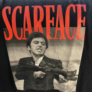SCARFACE　スカーフェイス　トニーモンタナ　アルパチーノ　ラップT  L(Tシャツ/カットソー(半袖/袖なし))
