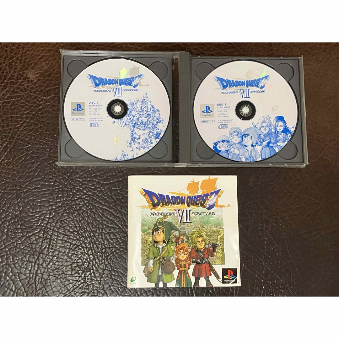 SQUARE ENIX(スクウェアエニックス)の動作品 PS1 PS2 ドラゴンクエスト 7 + 8 DRAGON QUEST エンタメ/ホビーのゲームソフト/ゲーム機本体(家庭用ゲームソフト)の商品写真