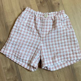 サンカンシオン(3can4on)の美品　120サイズ　3can4on  ショートパンツ　チェック柄(パンツ/スパッツ)