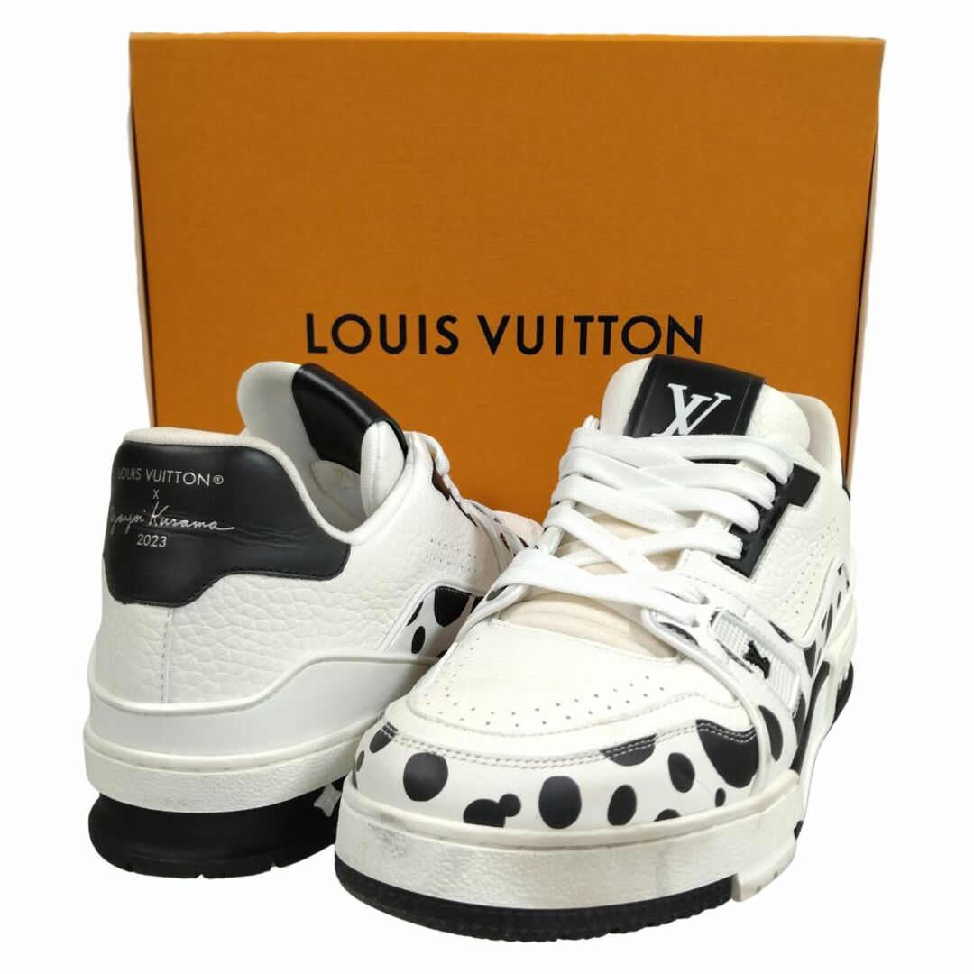 LOUIS VUITTON(ルイヴィトン)のLOUIS VUITTON ルイ・ヴィトン ×草間彌生 クサマヤヨイ LV トレイナーライン スニーカー 白×黒 サイズ7=25.5~26cm 正規品 / 34060 メンズの靴/シューズ(スニーカー)の商品写真