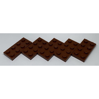 LEGO パーツ　プレート　2×4 ブラウン　5個(知育玩具)