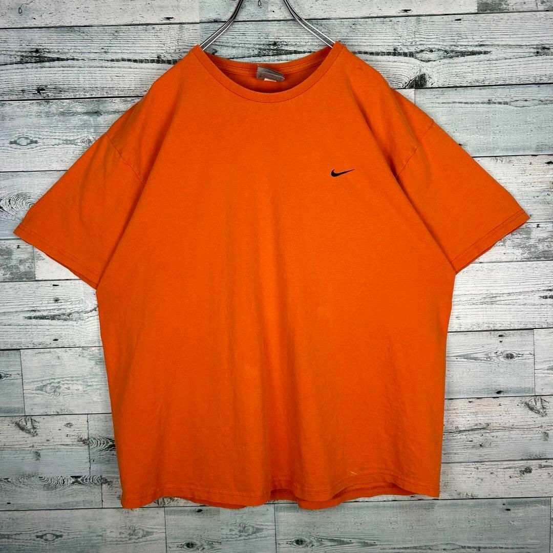 NIKE(ナイキ)のナイキ メキシコ製 刺繍ロゴ ワンポイント 半袖 Tシャツ オレンジ XL メンズのトップス(Tシャツ/カットソー(半袖/袖なし))の商品写真