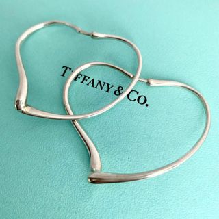 ティファニー(Tiffany & Co.)のティファニー オープンハート フープ ピアス ミディアム 美品 y74(ピアス)