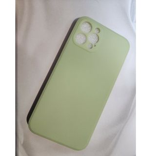 iPhoneケース　iPhone12Pro　緑　グリーン　無地(iPhoneケース)